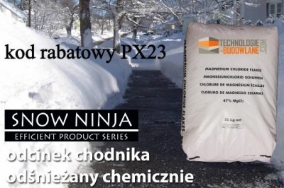 Oferta specjalna na workowany chlorek magnezu typu SNOW NINJA